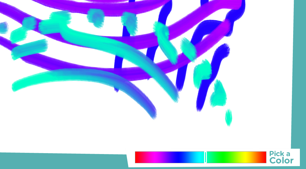 Screenshot showing a close up of the paint color picker